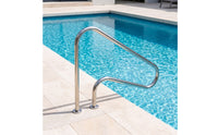 Stainless Steel Pool Handrail Curved Pool Handrail with Mounting Hardware Polished Railing Cylindrical