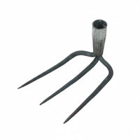 3-Tine Garden Rake Hex Socket Handcrafted Rake Welded Metal Soil Cultivator