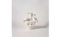 Flower Vessel with Cutouts Modern Sculptural Vase Elegant for Entryway, Office