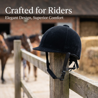 Velvet Horse Riding Hat, Equestrian Helmet with Ventilation System, Horse Riding Cap for Outdoor Act - Image 5