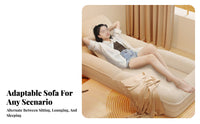 Human-Sized Nest Bed Adjustable Sleeper Lounger Foldable Design Adjustable Floor Lounger Multi-Functional Tatami Sofa Thickly Padded for Students, Apartment Dwellers, Balcony, Dorm Room, Reading Nook, Playroom