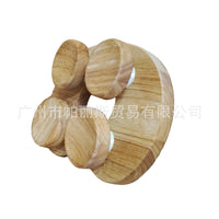 跨境新品 冬季桑拿用品 木枕 靠背 干蒸房桑木枕 腰枕 炭化橡木
