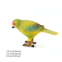 Parrot Figurine Tabletop Bird Ornament Parrot Statue Static Bird Sculpture Painted for Collectors, Desk, Shelf