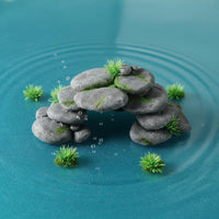 Resin Rock Cave Naturalistic Design Stacked Pebble Decoration Aquatic Habitat Hiding Location No Edges Aquatic Habitat Hiding
