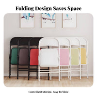 Padded Folding Chair Foldable Collapsible Seat Portable for Students, Homeowners