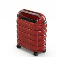 Slim Trash Can with Wheels Compact Nook Trash Can with Lid Easy-to-Clean