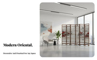 Foldable Design Multi-Panel Art Screen Chinese aesthetic Room Partition Movable Privacy Divider Freestanding for Business Owners, Event Organizers, Bedroom, Restaurant, Entryway, Tea House