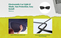 Attractive car window light barrier, privacy screen, solar protection, universal fit, side window shield