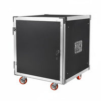 1 Rolling Amplifier Rack Cabinet Heavy-duty Audio Gear Carrier Lockable Secure Storage Reinforced Ball Corners Suitable for Djs Stage Performances KTV Studio Use