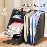 Desktop Metal Bookend Organizer for A4 Files and Documents