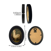 Oval Wood Photo Frame Wooden Look Tabletop Photo Holder Rustic Charm for Table