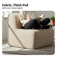 Wavy sectional Armchair Wave outline Upholstered Single Sofa Wabi-Sabi Aesthetic Armless for Interior Designers, Reception Area