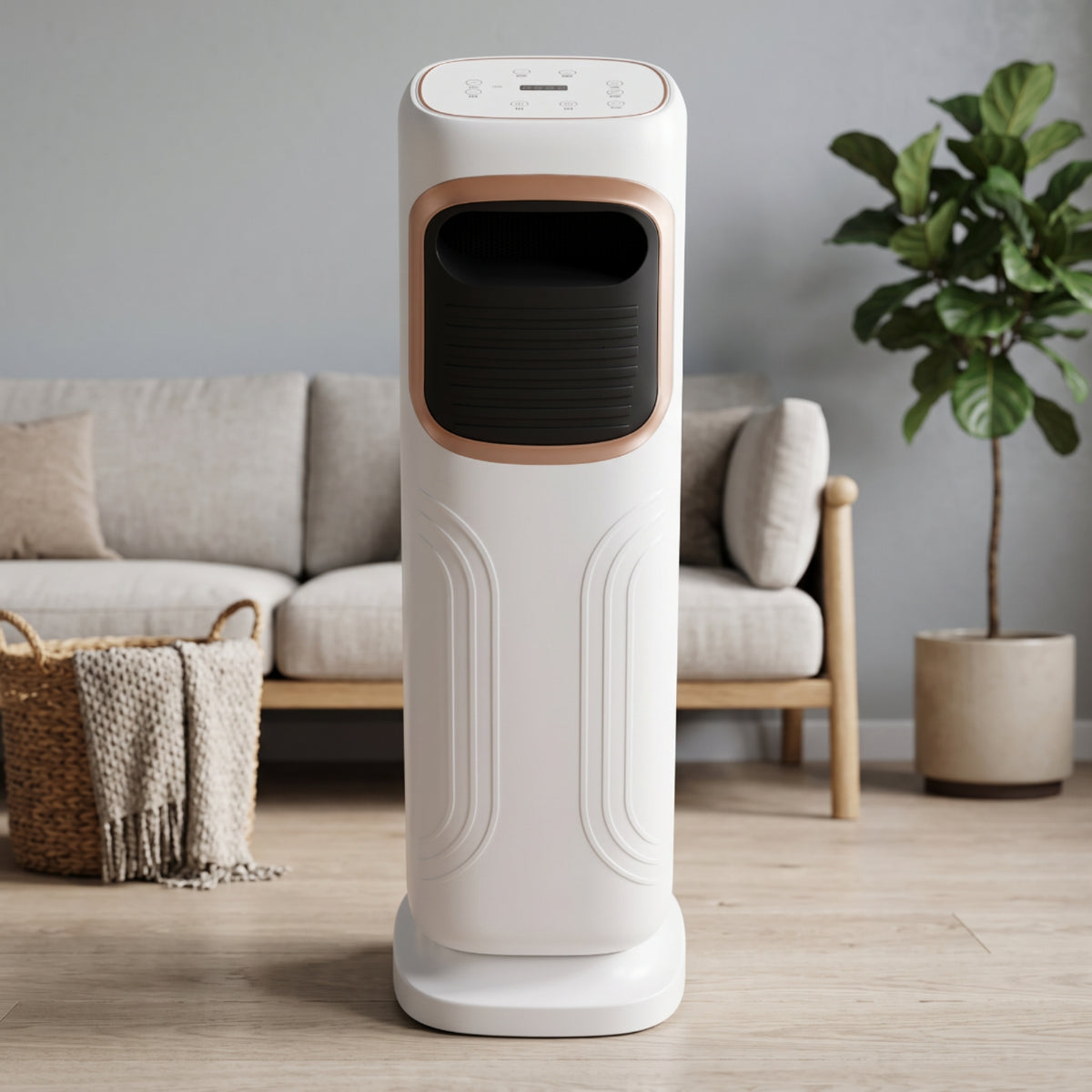 Cooling Tower Air Cooler Vertical Evaporative Cooler with Heater Humidifying Appliance Indoor for Living Room