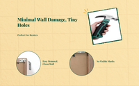 Heavy-Duty Picture Hanging Hook, Steel Nail, Easy Install