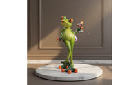 Frog Figurine with Handbag Adorable Frog Figurine Decorative for Desk