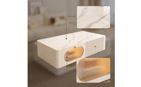 Low Coffee Table Modern Rectangular Coffee Table Glossy for Small Apartment