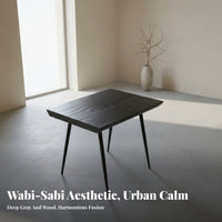 Natural Edge Perimeter Log Table Rustic Minimalist Design and Design Household Furniture Carbonized Finish Multifunctional