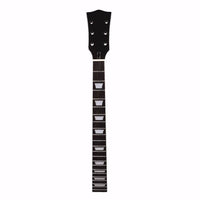 LP Style 22-Fret Maple and Rosewood Guitar Neck, Black Glossy, DIY Replacement Part