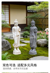 中式禅意风格仿古佛像树脂工艺品装饰摆件寺庙户外装饰人物摆件