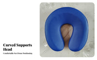 High-Density Foam U-Shaped Prone Pillow PU Leather Cover U-Shaped Face Pillow Ergonomic Design for Beauticians, Clients, Hospital, Spa, Home