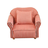 Dollhouse Sofa with Pillows 1/12 Scale Dollhouse Couch Upholstered for Hobbyists