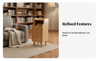 Slim Nightstand Versatile Slim 2-Drawer Cabinet No Assembly Required for Bedroom