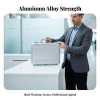 Locking Aluminum Briefcase Combination Lock Aluminum Attache Case Sturdy Shell