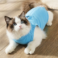 Cat Surgery Suit and Spay Recovery Suit, Breathable Elastic Pet Suit Cat Surgery Abdominal Wound Cover, Anti-Licking Post-Surgery Wear for Females