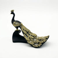 Peacock Figurine Embossed Peacock Statue Decorative for Living Room, Sideboard