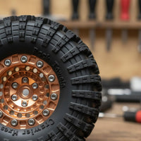 4 Pieces 1.3 Inch Beadlock Wheels Multi-Surface RC Crawler Wheel Set High