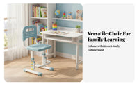 Teen Study Chair Stepless Height Carbon Steel for Reading