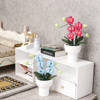 Lizola Miniature Clay Orchid Model for Dollhouse Pretend Play