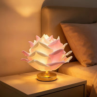 Lotus Lamp Warm Glow Lamp with Petal Shade Ambient Sculptural for Bedside, Bedroom