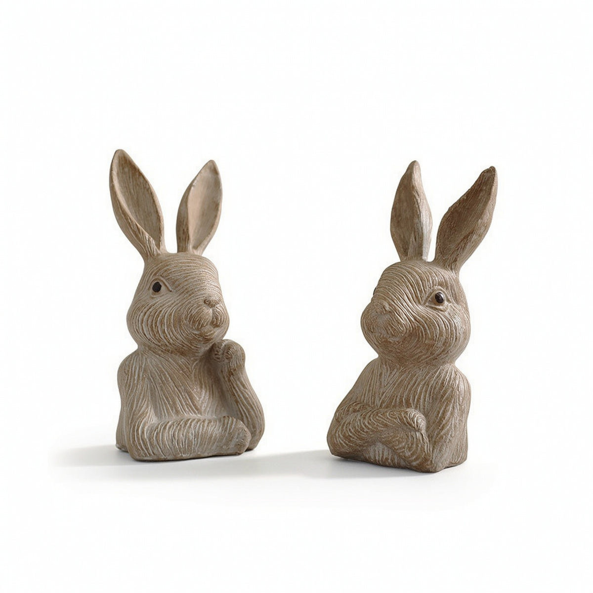 Rabbit Figurine Hand-Finished Bunny Figurine Rabbit Ornament Farmhouse Tabletop Ornament Easter for Decorators, Shelf