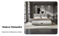 Minimalist design Floating Iron Bedstead Nordic Inspired Illuminated Floating Bed Frame RGB light-emitting diode Lighting Bedroom Furniture No Box coil Needed for partners, Homeowners, Design aficionados, Home, Apartment, Guest Room