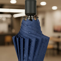 Large 16 Rib Umbrella Waterproof Umbrella with 16 Ribs Windproof Long-Lasting for Travel