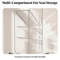 Cabinet Shelf Divider Transparent Design Bathroom Organizer for Vanity, Families