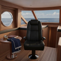 Vessel Driver Seat with Armrests High Back Boat Seat Wear Resistant Driver Chair for Fishing Boats