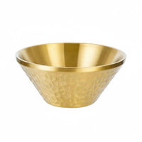 Hammered Stainless Steel Bowl Anti-Scald Stainless Steel Salad Bowl Food Grade Tableware for Camping