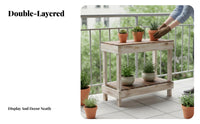 2-Tier Plant Stand Multi-Functional Two-Tier Console Table Sturdy Construction
