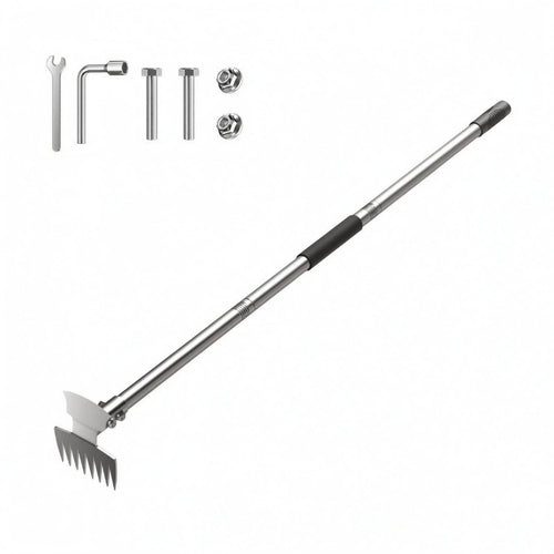 2 in 1 Hoe and Rake Threaded Connection Outdoor Hand Tool 120 Cm