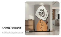 Double-Sided Folding Panel Partition Freestanding Room separater Minimalist design Privacy Screen Portable for property owners, Students, Office Workers, Entryway, Studio Apartment, Restaurant, teleconference Calls