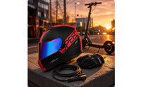 Ready Full Face Helmet | Comfortable, Helmet with Double Lens, for Motorcycle Riding