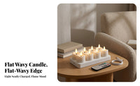 8 Pieces Rechargeable Tea Lights | Warm Yellow, Rechargeable Tea Lights with Charging Base, for Table Centerpieces