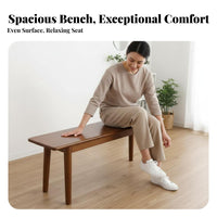 Multi-Purpose Backless Wooden Bench adaptable Wooden Plank Bench Minimalist Design Long Stool minimal design for Families, Homeowners, Interior Decorators, Living Room, Bedroom, Entryway, Hallway