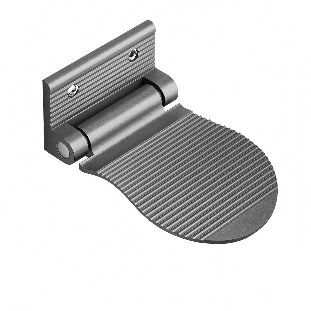 Wall-Mounted Foot Pedal Non-Slip Foldable Foot Pedal Brushed Metal for Shower