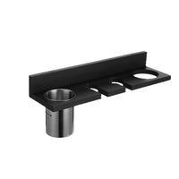 Wall-Mounted Solid Wood Hair Dryer Holder for Bathroom Storage