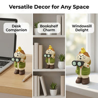 Outdoor Ensemble Set Multi-Color Mini Resin Animals, Miniature Figurines for Desk & Bookshelf Decor, Cute Animal Ornaments