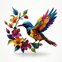 Metal Hummingbird Wall Art Decor Layered Metal Wall Decor Cutout for Homeowners, Living Room, Porch
