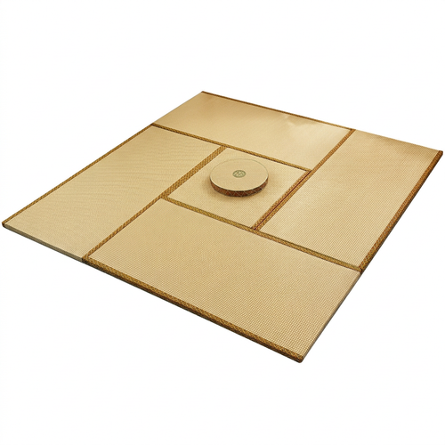 Tatami Floor Cushion Rush Grass Meditation Seat Cushion, Large Floor Pillow for  #variant:Dark Brown